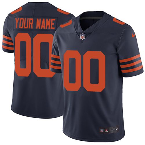 Men Chicago Bears Nike Navy Blue Custom Limited NFL Jersey->->Custom Jersey